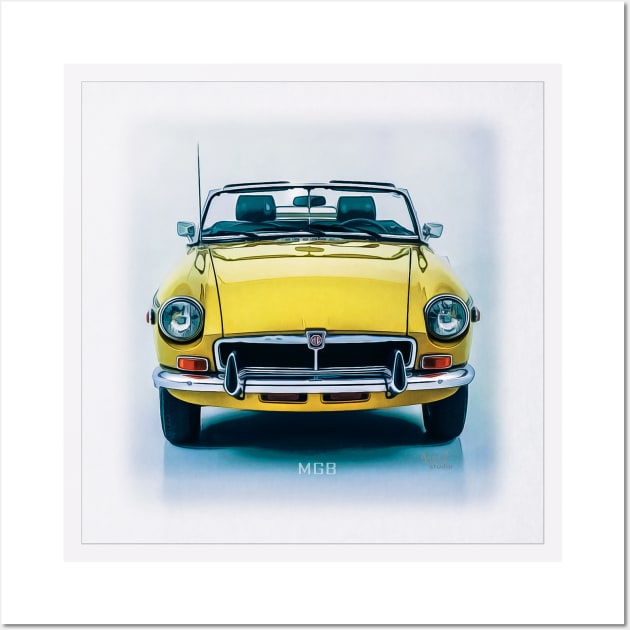 MG B Yellow one Wall Art by AaaahEeeekStudio